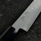 Petty VG-10 Damascus Buffalo Ebony Handle 135mm (5.3”)-[Musashi]-[Japanese-Kitchen-Knives]