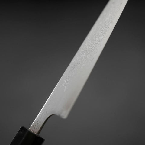 Petty VG-10 Damascus Buffalo Ebony Handle 140mm (5.5”)-[Musashi]-[Japanese-Kitchen-Knives]