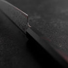Petty VG-10 Damascus Buffalo Ebony Handle 150mm (5.9”)-[Musashi]-[Japanese-Kitchen-Knives]