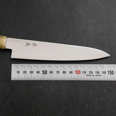 Petty VG-10 Damascus Buffalo Light Pink Maple Handle 150mm (5.9”)-[Musashi]-[Japanese-Kitchen-Knives]