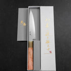 Petty VG-10 Damascus Buffalo Light Pink Maple Handle 150mm (5.9”)-[Musashi]-[Japanese-Kitchen-Knives]