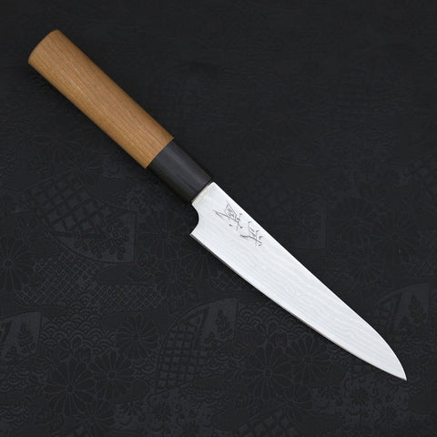 Petty VG-10 Damascus Cherry Handle 130mm (5.1”)-[Musashi]-[Japanese-Kitchen-Knives]