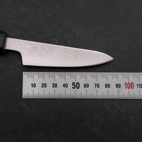 Petty VG-10 Damascus Dark Blue Urushi Handle 85mm (3.3”)-[Musashi]-[Japanese-Kitchen-Knives]