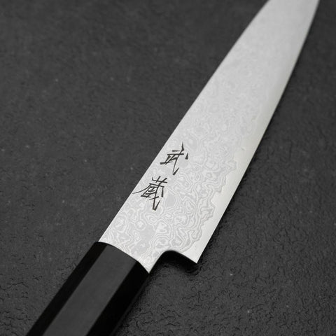 Petty VG-10 Damascus Ebony Handle 120mm-[Musashi]-[Japanese-Kitchen-Knives]