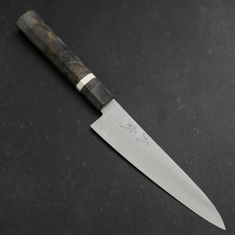 Petty VG-10 Damascus Marbled Maple Handle 150mm (5.9”)-[Musashi]-[Japanese-Kitchen-Knives]