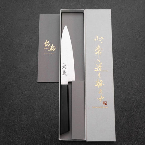 Petty VG-10 Damascus Pakka Handle 135mm-[Musashi]-[Japanese-Kitchen-Knives]