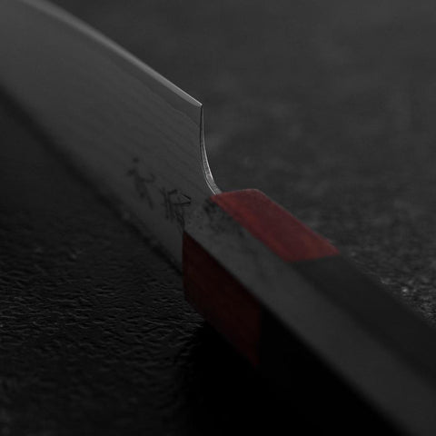 Petty VG-10 Damascus Shitan Ebony Handle 130mm (5.1”)-[Musashi]-[Japanese-Kitchen-Knives]