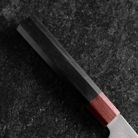 Petty VG-10 Damascus Shitan Ebony Handle 130mm (5.1”)-[Musashi]-[Japanese-Kitchen-Knives]
