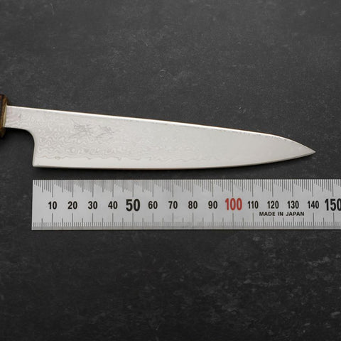 Petty VG-10 Damascus Sumi Urushi Handle 140mm (5.5”)-[Musashi]-[Japanese-Kitchen-Knives]