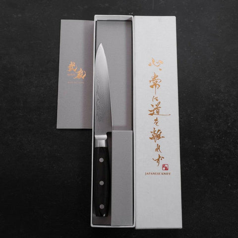 Petty VG-10 Damascus Western Round Handle 135mm-[Musashi]-[Japanese-Kitchen-Knives]