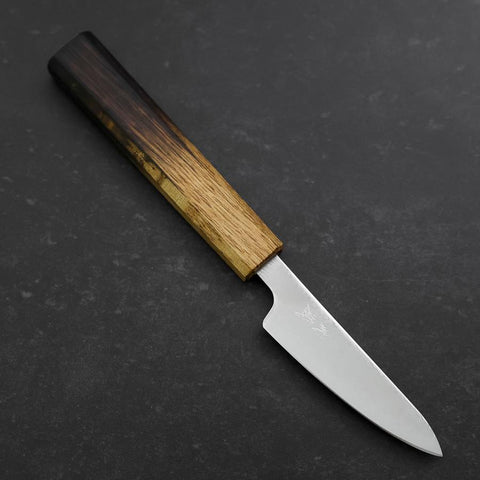 Petty VG-10 Damascus Yaki Urushi Handle 85mm (3.3”)-[Musashi]-[Japanese-Kitchen-Knives]