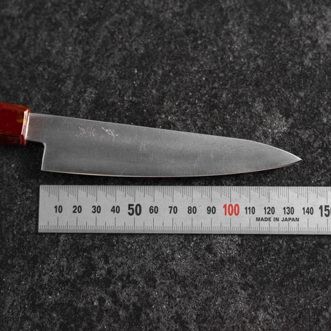 Petty VG-10 Damascus Yamanaka Red Urushi Handle 135mm-[Musashi]-[Japanese-Kitchen-Knives]