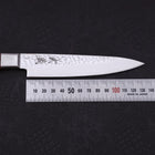 Petty VG-10 Mirror Tsuchime Damascus Mahogany Handle 135mm (5.3”)-[Musashi]-[Japanese-Kitchen-Knives]