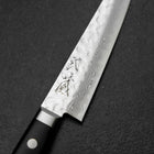Petty VG-10 Mirror Tsuchime Damascus Western Black Handle 135mm (5.3”)-[Musashi]-[Japanese-Kitchen-Knives]