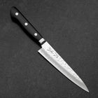 Petty VG-10 Mirror Tsuchime Damascus Western Black Handle 135mm (5.3”)-[Musashi]-[Japanese-Kitchen-Knives]