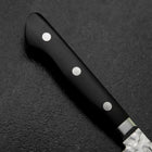 Petty VG-10 Mirror Tsuchime Damascus Western Black Handle 135mm-[Musashi]-[Japanese-Kitchen-Knives]