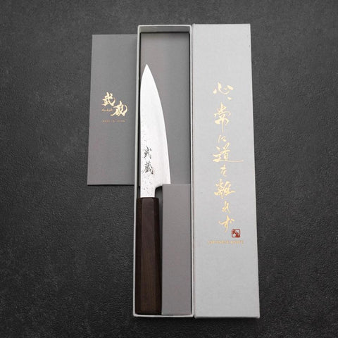 Petty VG-10 Nashiji Wenge Handle 135mm-[Musashi]-[Japanese-Kitchen-Knives]