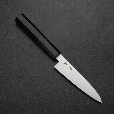Petty VG-10 Polished Ebony Handle 115mm-[Musashi]-[Japanese-Kitchen-Knives]