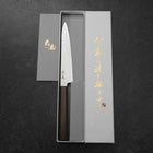 Petty VG-10 Tsuchime Damascus Ashwood Handle 150mm-[Musashi]-[Japanese-Kitchen-Knives]