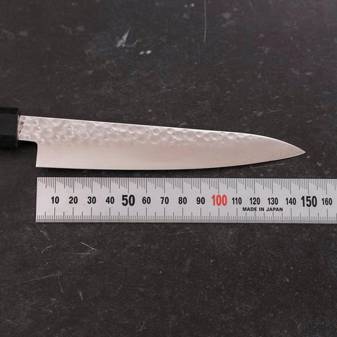 Petty VG-10 Tsuchime Damascus Shitan Handle 150mm (5.9”)-[Musashi]-[Japanese-Kitchen-Knives]