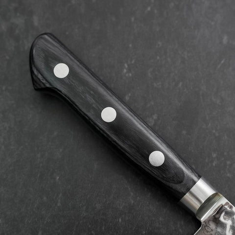Petty VG-10 Tsuchime Damascus Western-Blue Handle 135mm (5.3”)-[Musashi]-[Japanese-Kitchen-Knives]