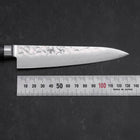 Petty VG-10 Tsuchime Damascus Western-Blue Handle 135mm (5.3”)-[Musashi]-[Japanese-Kitchen-Knives]