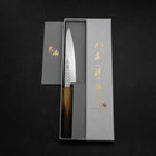Petty VG-10 Tsuchime Damascus Yaki-Urushi Handle 150mm (5.9”)-[Musashi]-[Japanese-Kitchen-Knives]