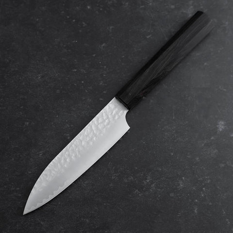 Petty VG-10 Tsuchime Ebony Handle 120mm (4.7”)-[Musashi]-[Japanese-Kitchen-Knives]