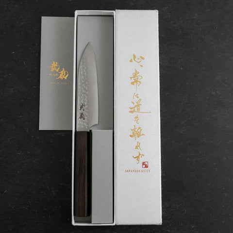 Petty VG-10 Tsuchime Ebony Handle 120mm (4.7”)-[Musashi]-[Japanese-Kitchen-Knives]