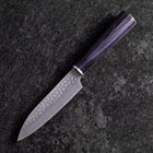 Petty VG-10 Tsuchime Oval Purple Handle 120mm (4.7”)-[Musashi]-[Japanese-Kitchen-Knives]