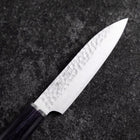Petty VG-10 Tsuchime Oval Purple Handle 120mm (4.7”)-[Musashi]-[Japanese-Kitchen-Knives]