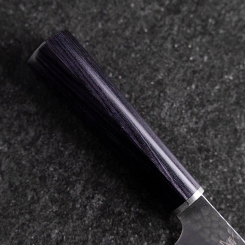 Petty VG-10 Tsuchime Oval Purple Handle 120mm (4.7”)-[Musashi]-[Japanese-Kitchen-Knives]