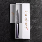 Petty VG-10 Tsuchime Oval Purple Handle 120mm (4.7”)-[Musashi]-[Japanese-Kitchen-Knives]