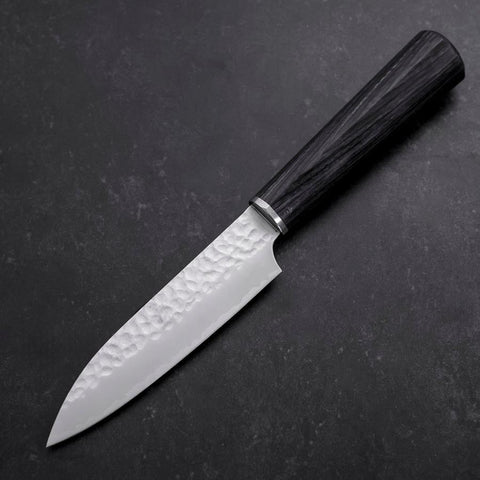 Petty VG-10 Tsuchime Oval Purple Handle 120mm-[Musashi]-[Japanese-Kitchen-Knives]