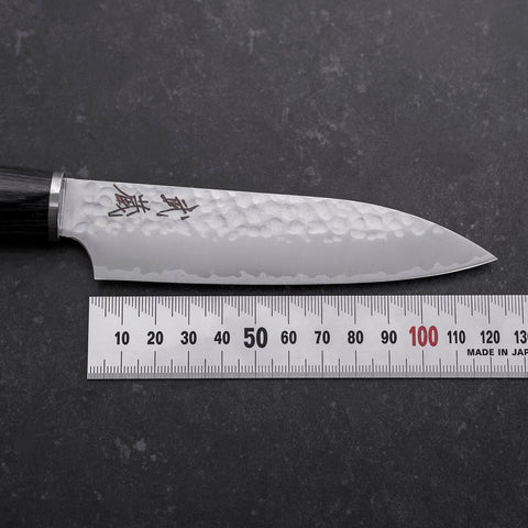 Petty VG-10 Tsuchime Oval Purple Handle 120mm-[Musashi]-[Japanese-Kitchen-Knives]
