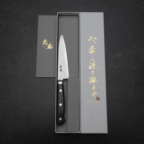 Petty VG-5 Tsuchime Black Marble Handle 120mm (4.7”)-[Musashi]-[Japanese-Kitchen-Knives]