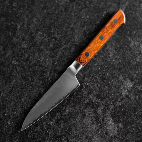 Petty VG-5 Tsuchime Western Brown Handle 90mm (3.5”)-[Musashi]-[Japanese-Kitchen-Knives]