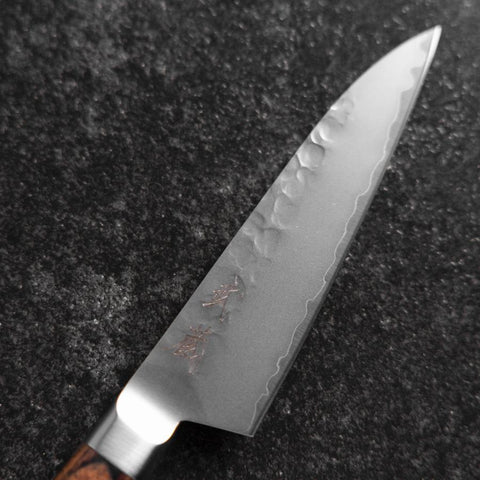 Petty VG-5 Tsuchime Western Brown Handle 90mm-[Musashi]-[Japanese-Kitchen-Knives]