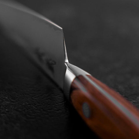 Petty VG-5 Tsuchime Western Brown Handle 90mm-[Musashi]-[Japanese-Kitchen-Knives]