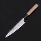 Petty White Steel #1 Polished Buffalo Magnolia Handle 135mm (5.3”)-[Musashi]-[Japanese-Kitchen-Knives]