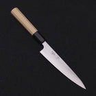 Petty White Steel #1 Polished Buffalo Magnolia Handle 135mm (5.3”)-[Musashi]-[Japanese-Kitchen-Knives]