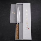 Petty White Steel #1 Polished Oak Handle 150mm (5.9”)-[Musashi]-[Japanese-Kitchen-Knives]