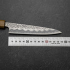 Petty White Steel #1 Tsuchime Oak Handle 140mm (5.5”)-[Musashi]-[Japanese-Kitchen-Knives]