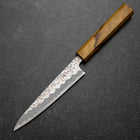 Petty White Steel #1 Tsuchime Oak Handle 140mm-[Musashi]-[Japanese-Kitchen-Knives]