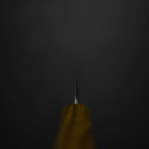 Petty White Steel #1 Tsuchime Oak Handle 140mm-[Musashi]-[Japanese-Kitchen-Knives]