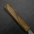 Petty White Steel #1 Tsuchime Oak Handle 140mm-[Musashi]-[Japanese-Kitchen-Knives]
