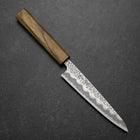 Petty White Steel #1 Tsuchime Oak Handle 140mm-[Musashi]-[Japanese-Kitchen-Knives]