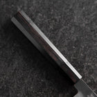 Petty White Steel #2 Kurouchi Buffalo Ebony Handle 130mm (5.1”)-[Musashi]-[Japanese-Kitchen-Knives]
