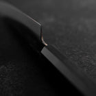 Petty White Steel #2 Kurouchi Buffalo Ebony Handle 130mm-[Musashi]-[Japanese-Kitchen-Knives]