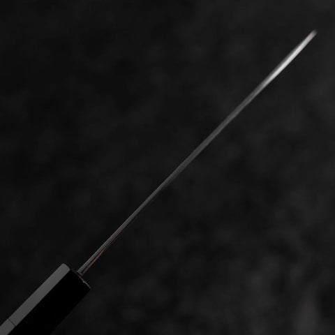 Petty White Steel #2 Kurouchi Buffalo Ebony Handle 130mm-[Musashi]-[Japanese-Kitchen-Knives]